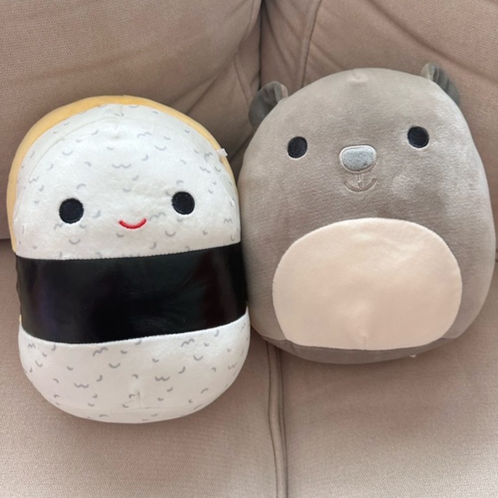 NWOT Set of Two 8 inch Squishmallows: Sushi and Bear
